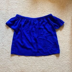 Charlotte Russe Blue Off The Shoulder Top. Size XS
